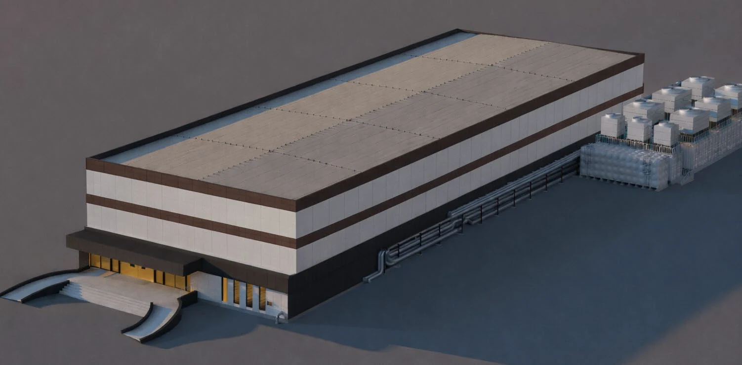 Complete assembled modular data center reference from the supplied technical deck